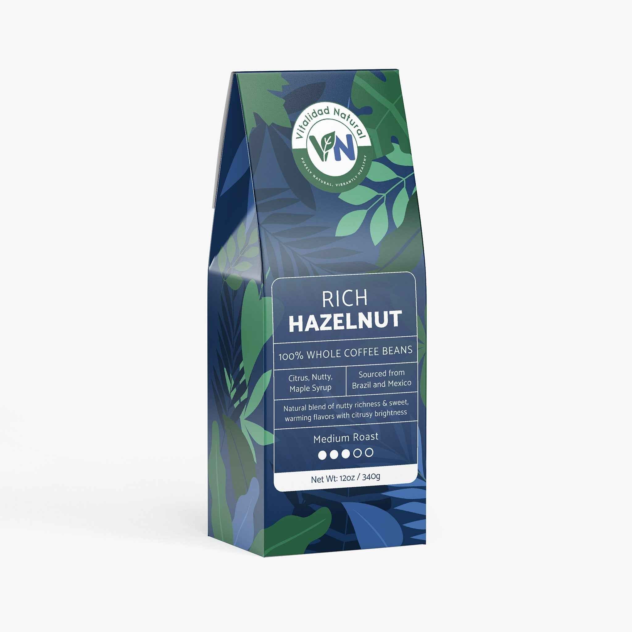Vitalidad Natural Rich Hazelnut Coffee (Medium Roast) 12 Oz. 
