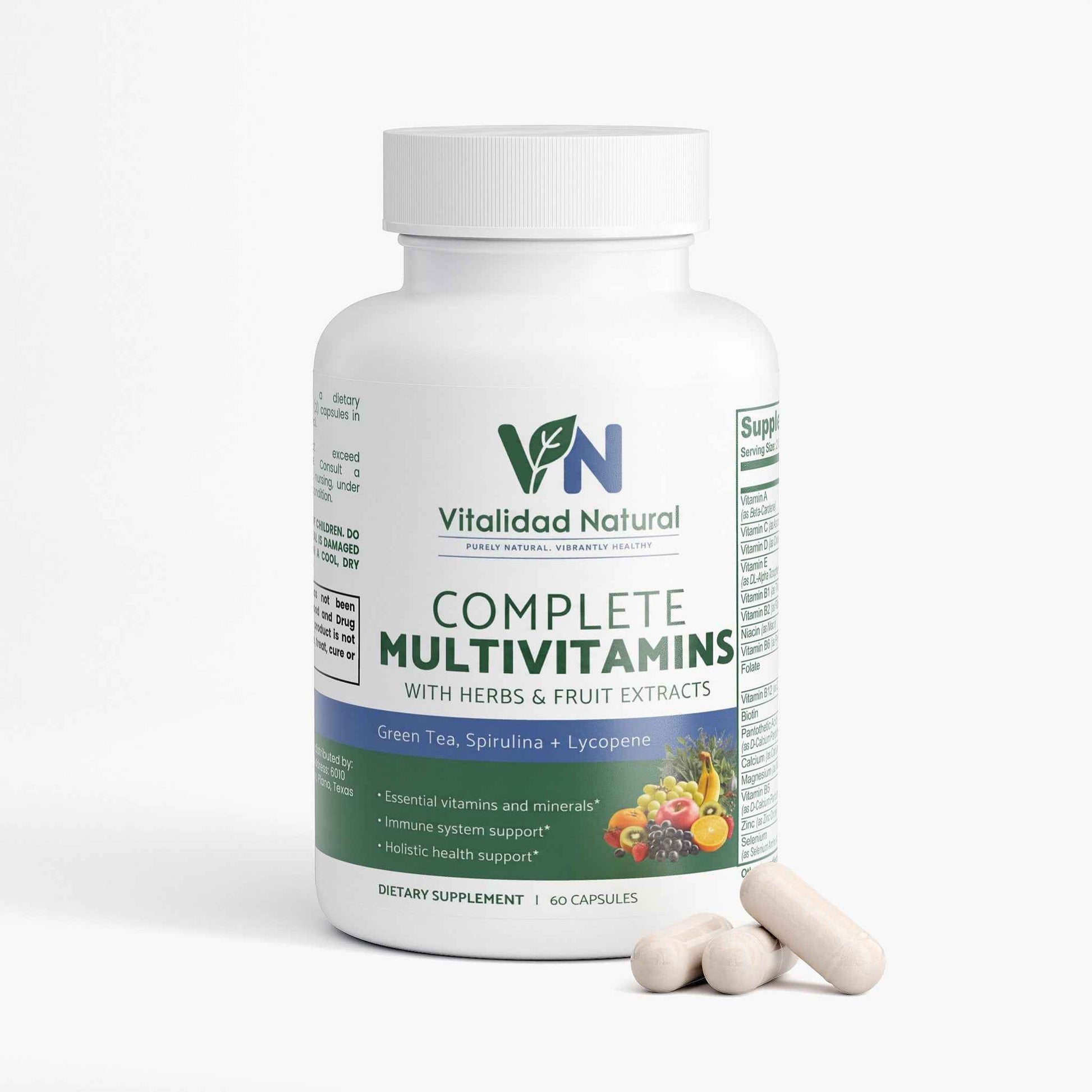 Vitalidad Natural Complete Multivitamin, 60 Capsules