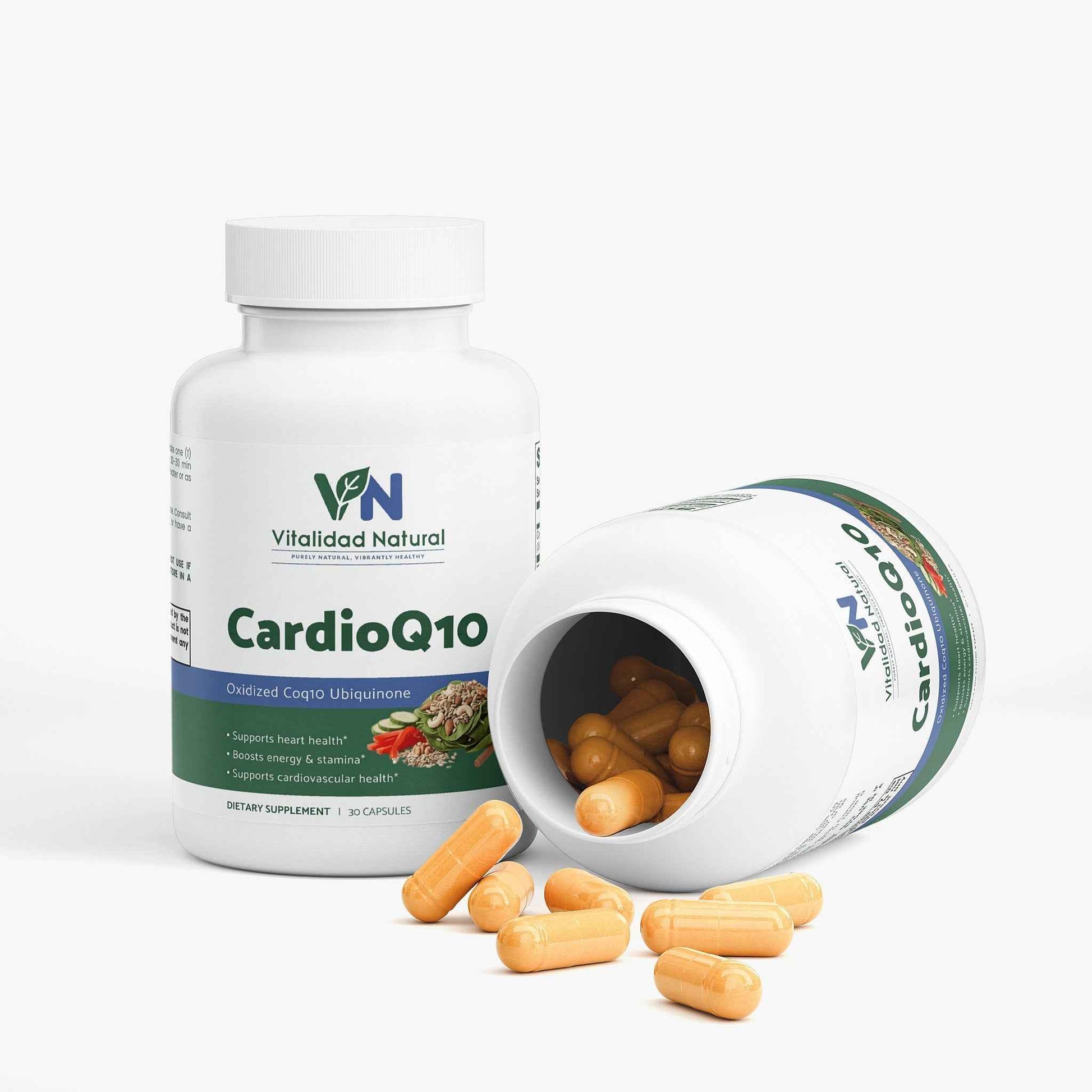 Vitalidad Natural CoQ10 Ubiquinone, 30 Capsules Packaging Inside