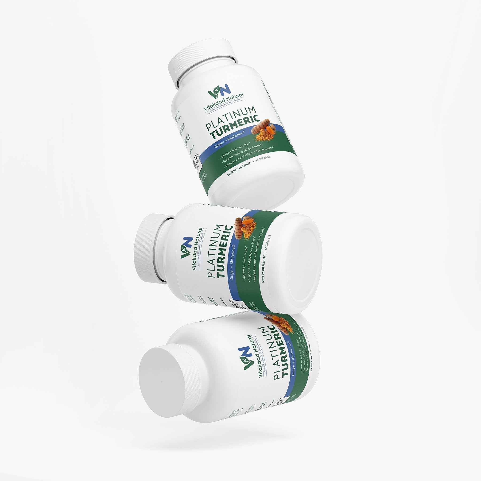 Vitalidad Natural Platinum Turmeric, 60 Capsules
