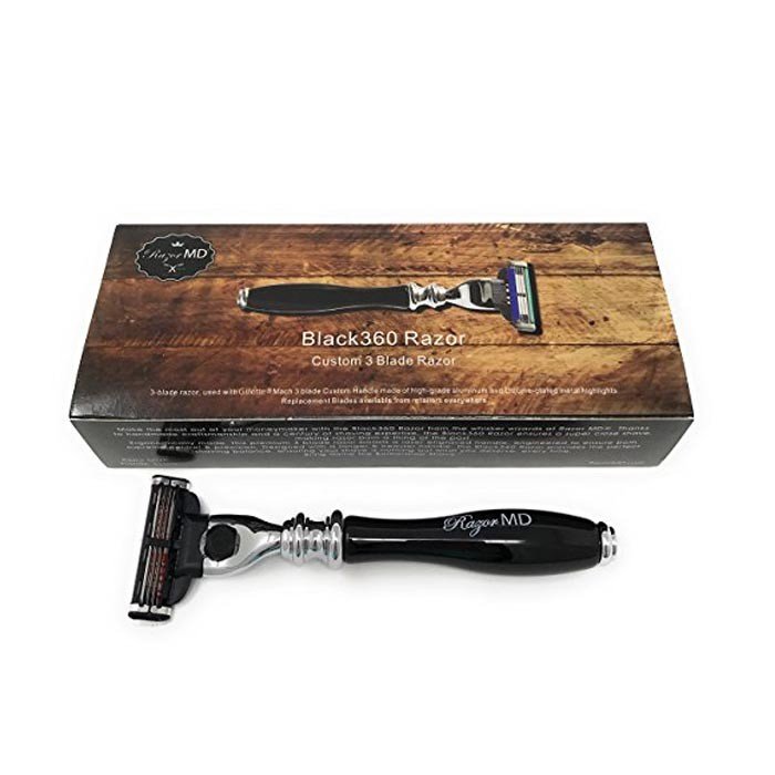 RAZOR MD Black 360° Razor - 3 blade