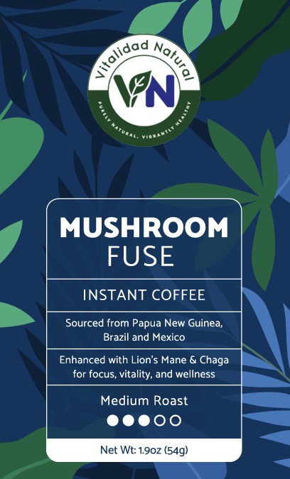 Vitalidad Natural Mushroom Fuse Instant Coffee (Medium Roast), 1.90 Oz.&nbsp;