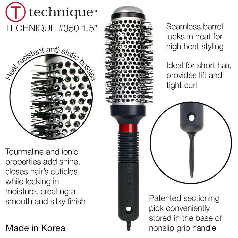 Cricket Technique #350 Round Thermal Brush 1 1/2"