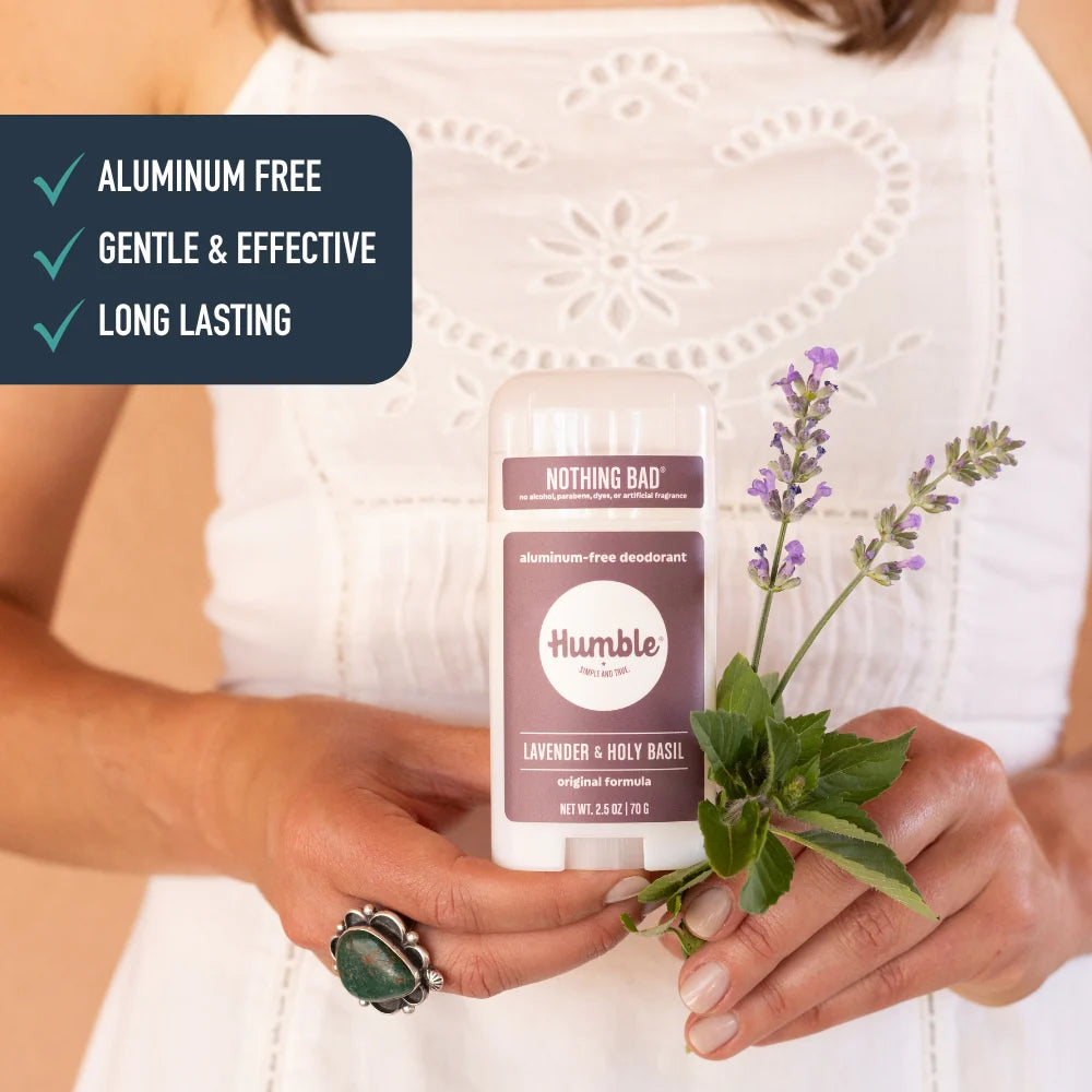 Humble All Natural Deodorant Original Lavender & Holy Basil, 2.5 oz