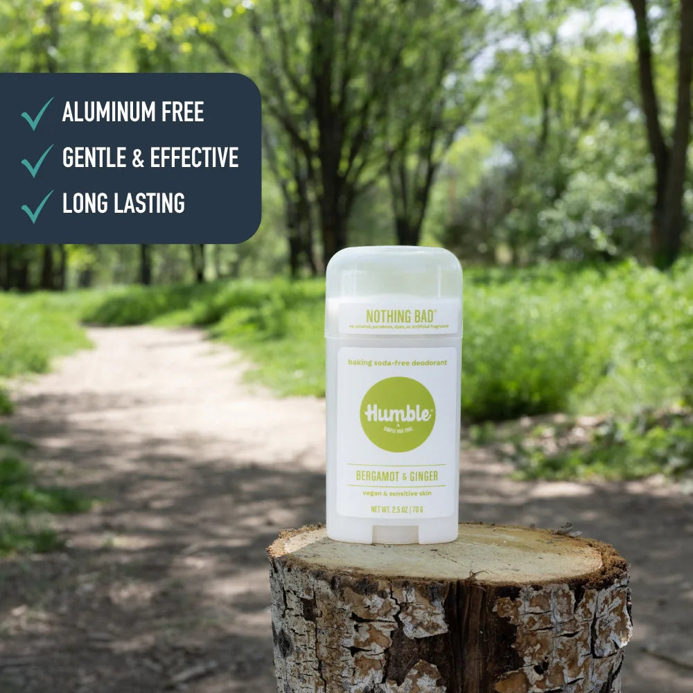 Humble All Natural Deodorant Vegan Bergamot & Ginger, 2.5 Oz.