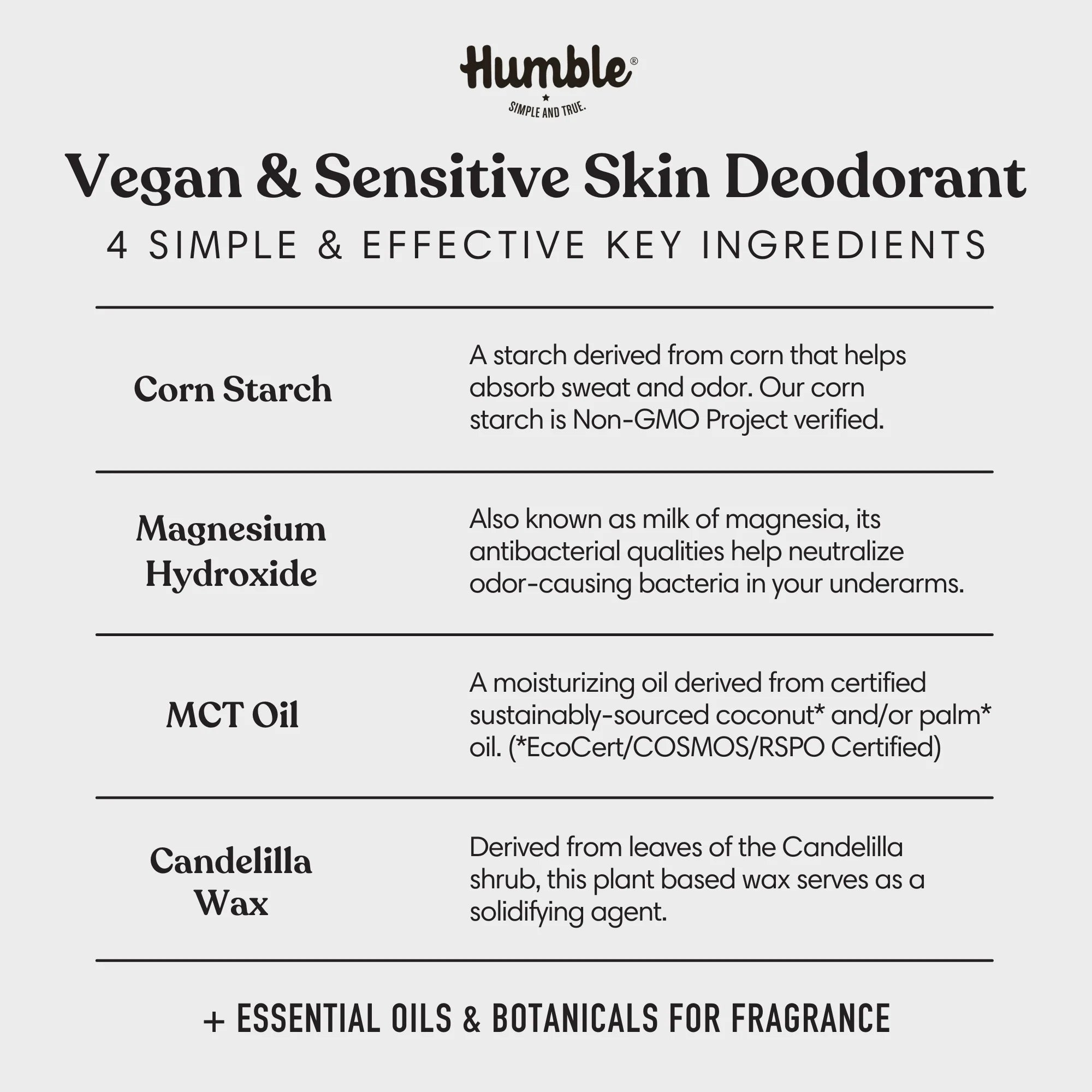 Humble All Natural Vegan Palo Santo & Frankincense Deodorant 2.5oz