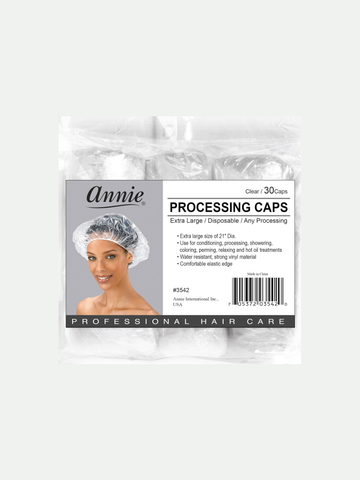 Annie #3542 Processing Cap 30 Pc Extra Large Clear