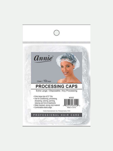 Annie #3552 Processing Cap 10 Pc Extra Large Clear