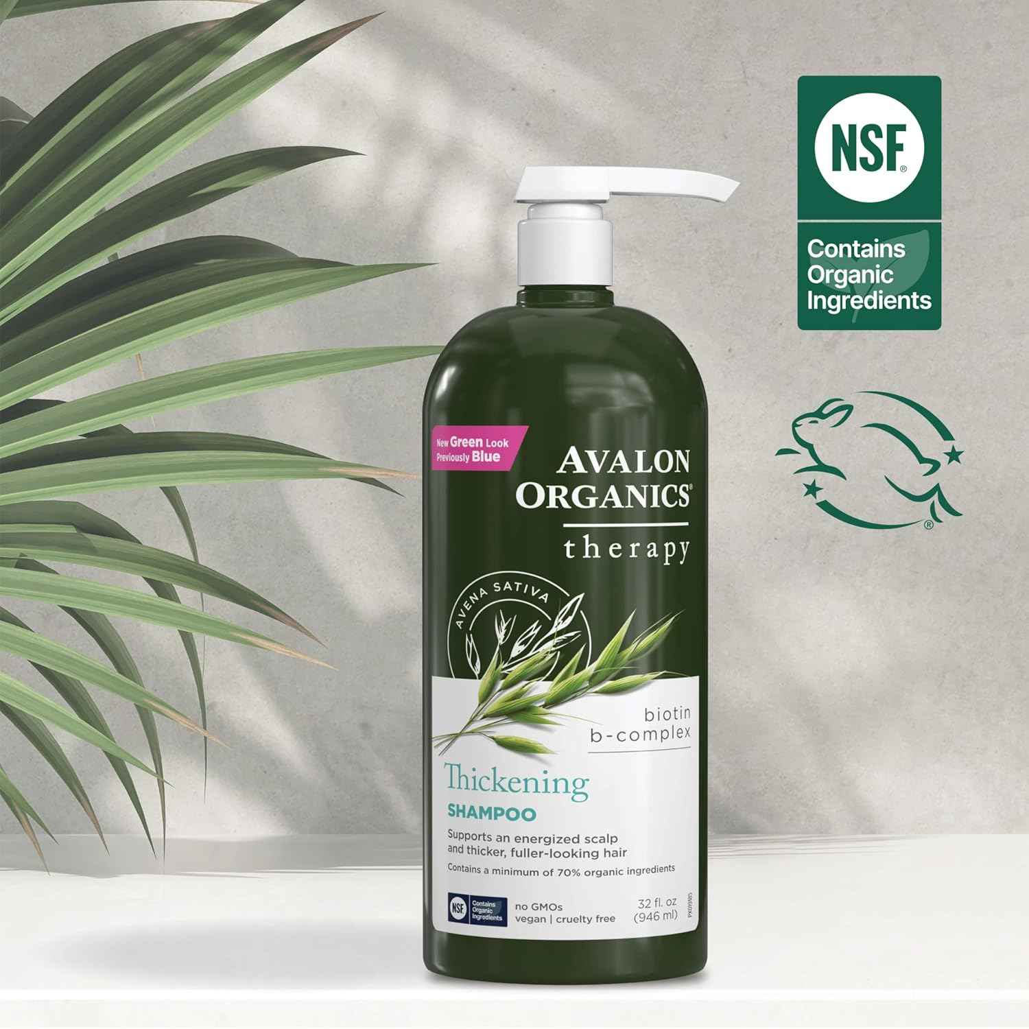 Avalon Organics Therapy Thickening Shampoo, 32 Oz. Organic
