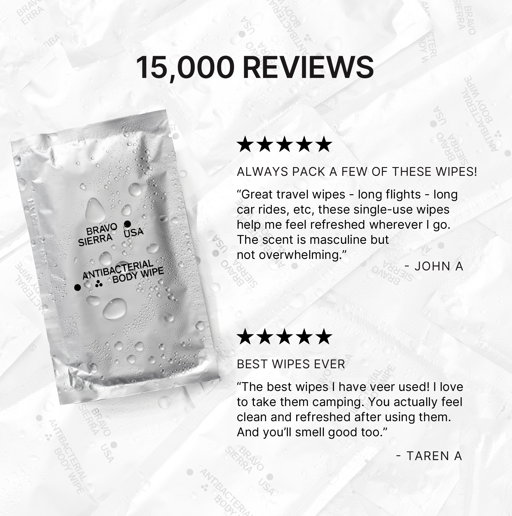 Bravo Sierra Antibacterial Body Wipes Reviews