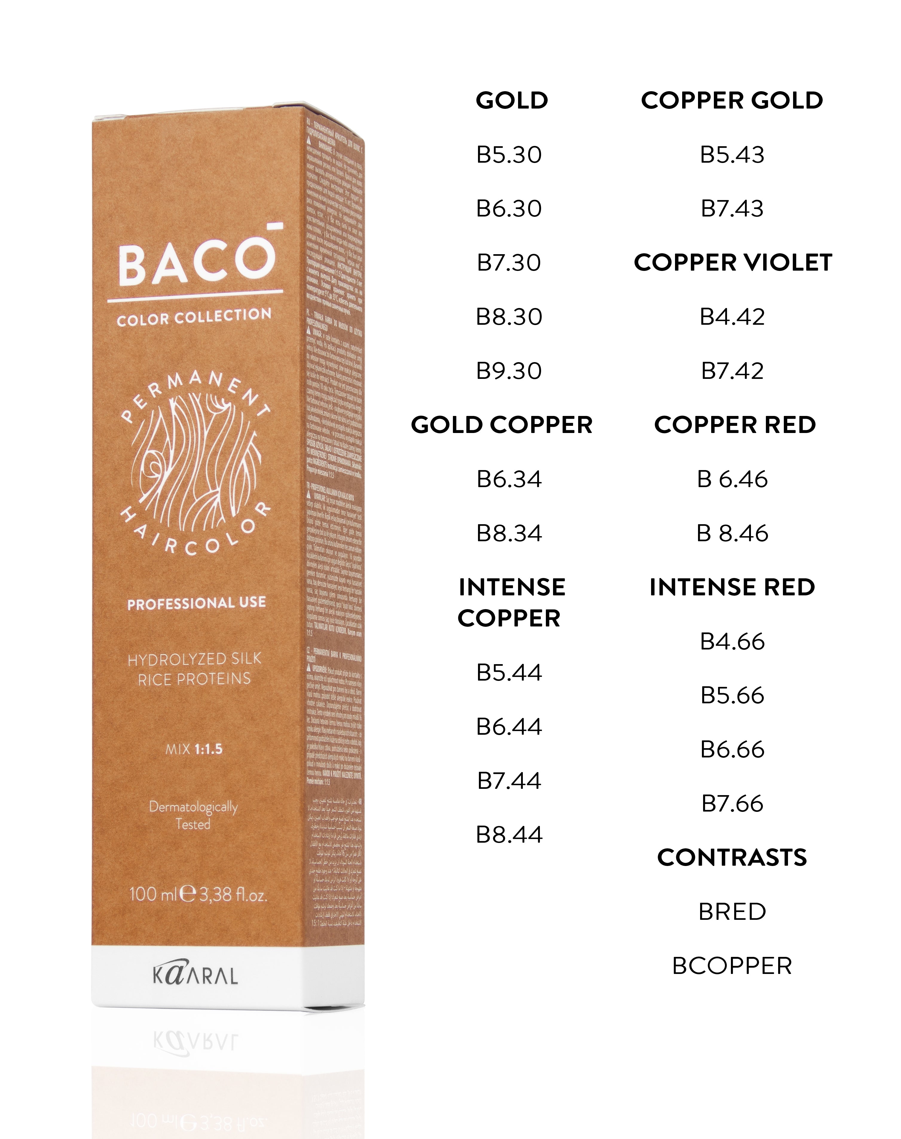 Kaaral BACO Hair Collection Permanent Hair Color