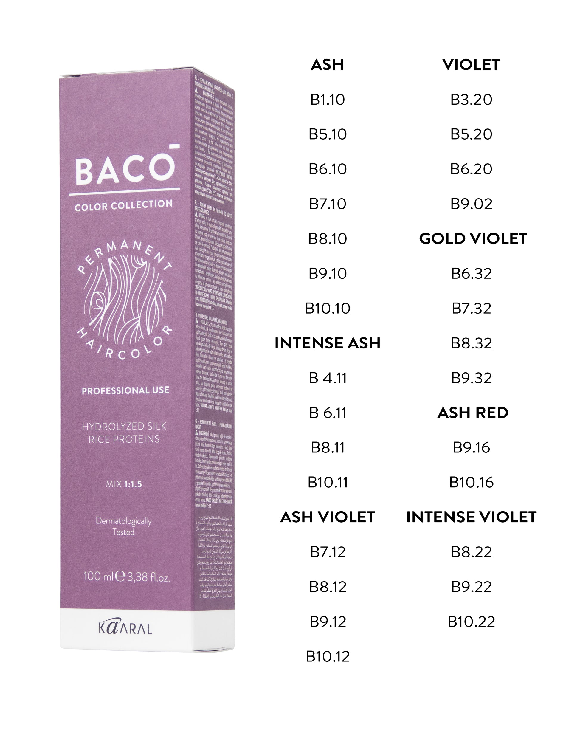 Kaaral BACO Hair Collection Permanent Hair Color