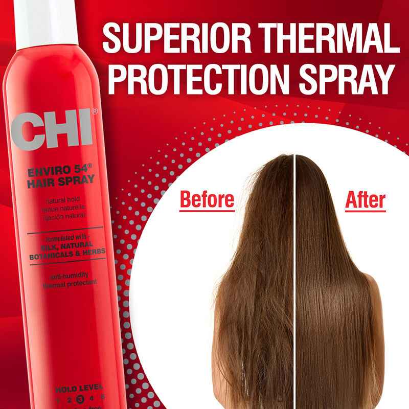 CHI Enviro 54 Natural Hold Hair Spray, 10 Oz. Model Hair
