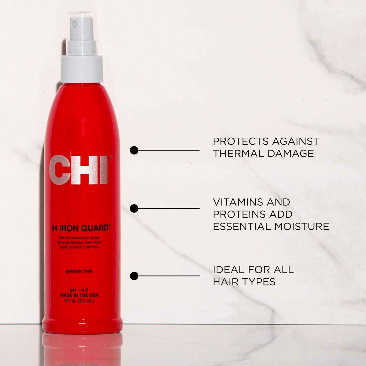 CHI 44 Iron Guard Thermal Protection Spray, 8 Oz. Benefits