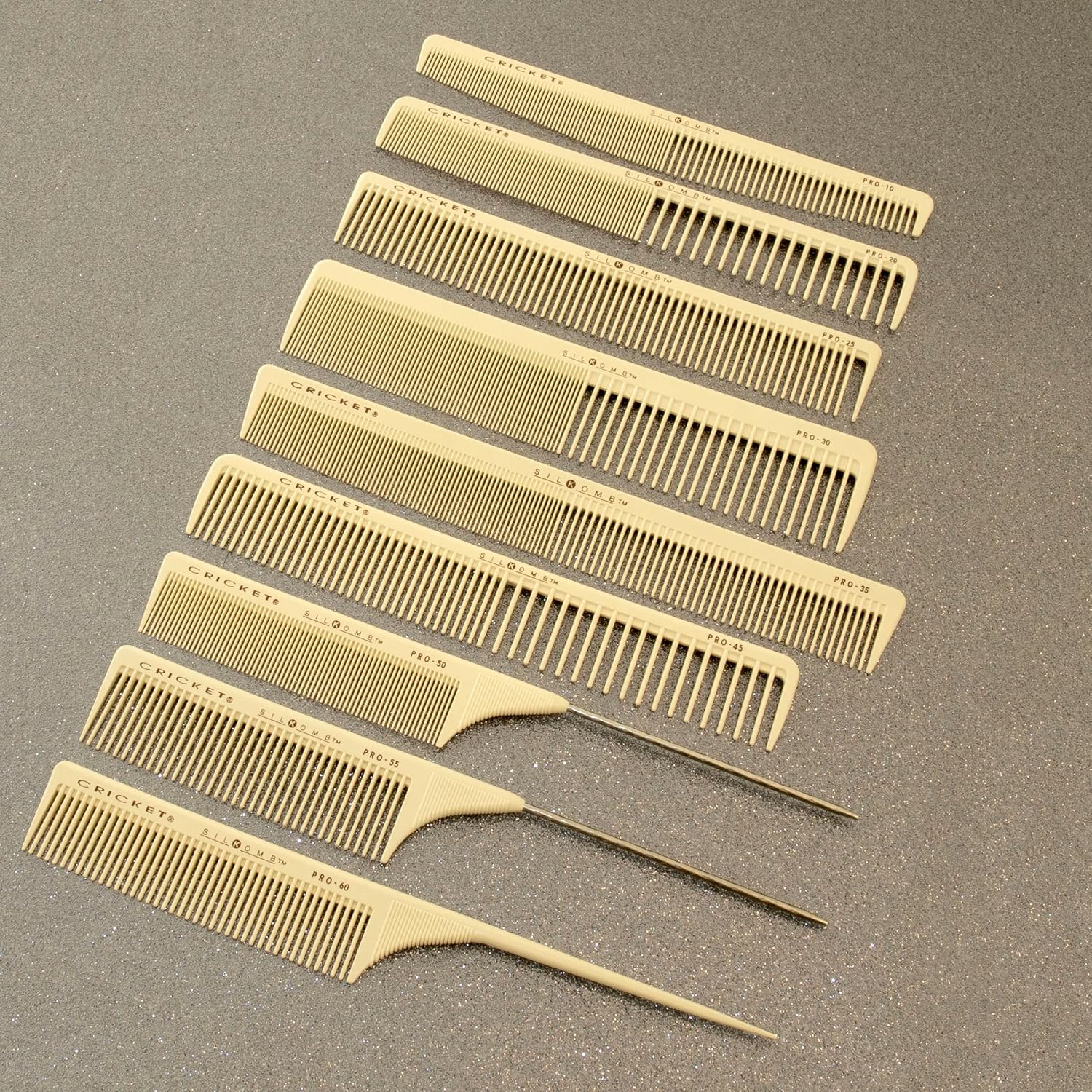 Cricket Silkomb Pro 55 Wide Toothed Metal Rattail