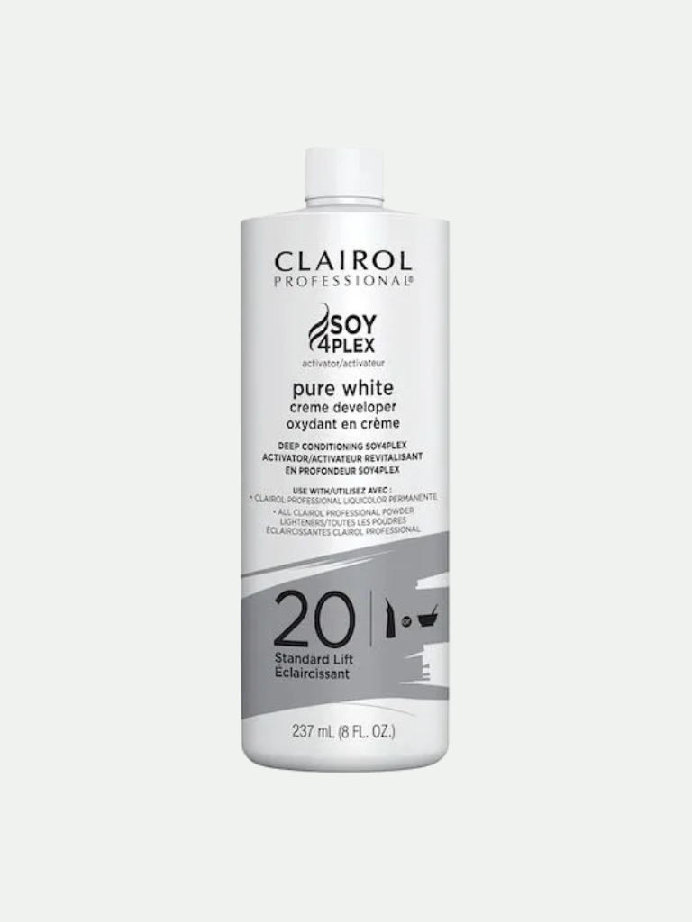The Clairol Soy4plex Pure White Creme Developer 20 Volume 8 Oz