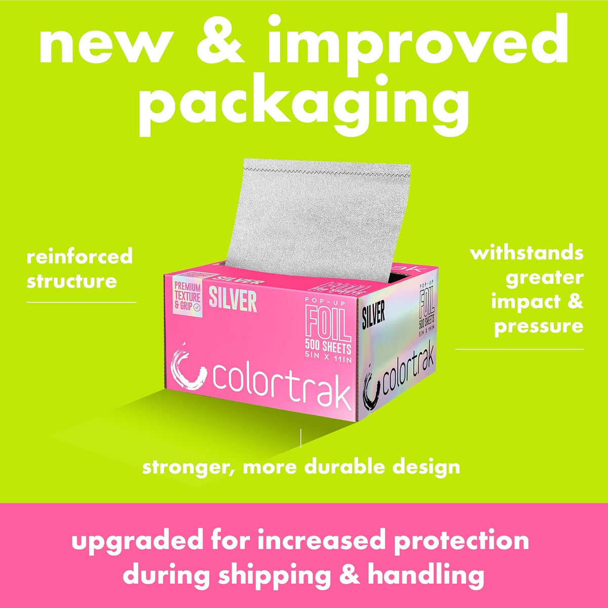 Colortrak 5" x 11" Pop-up Foil - 500 ct. Silver Packaging