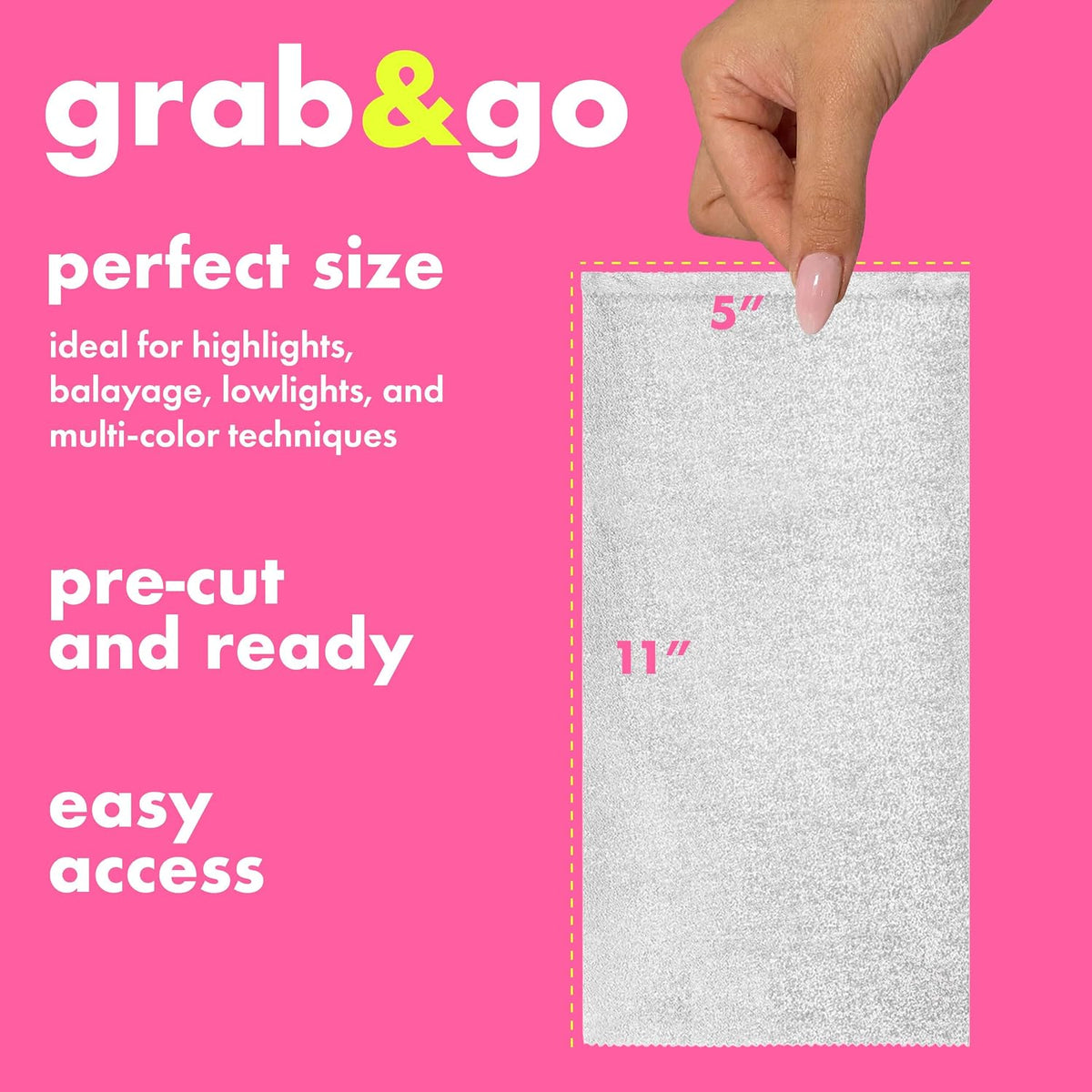 Colortrak 5" x 11" Pop-up Foil - 500 ct. Silver Size