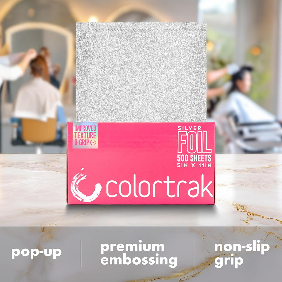 Colortrak 5" x 11" Pop-up Foil - 500 ct. Silver Salon