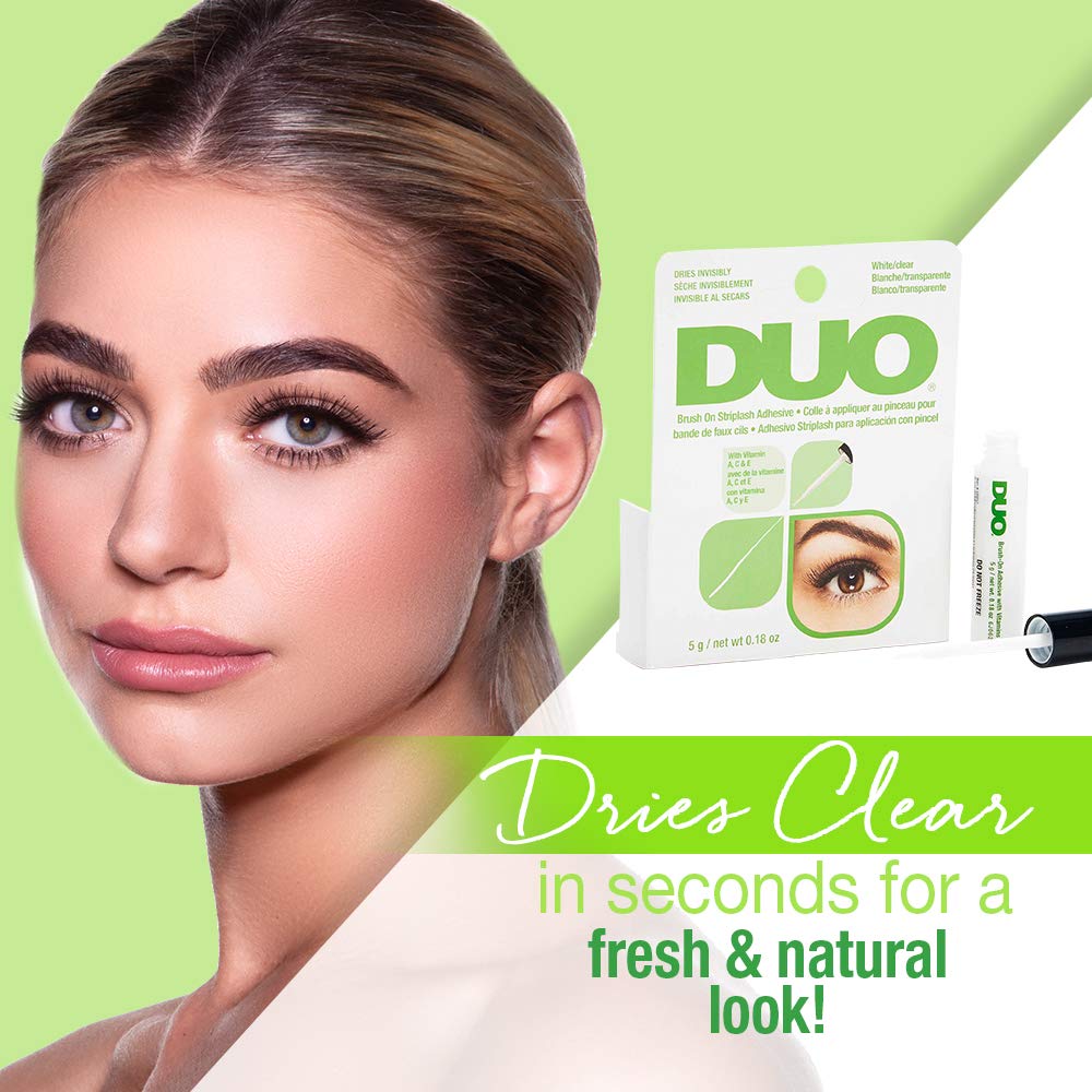 DUO Brush-On Strip Lash Adhesive – White/Clear, 0.18 Oz Model