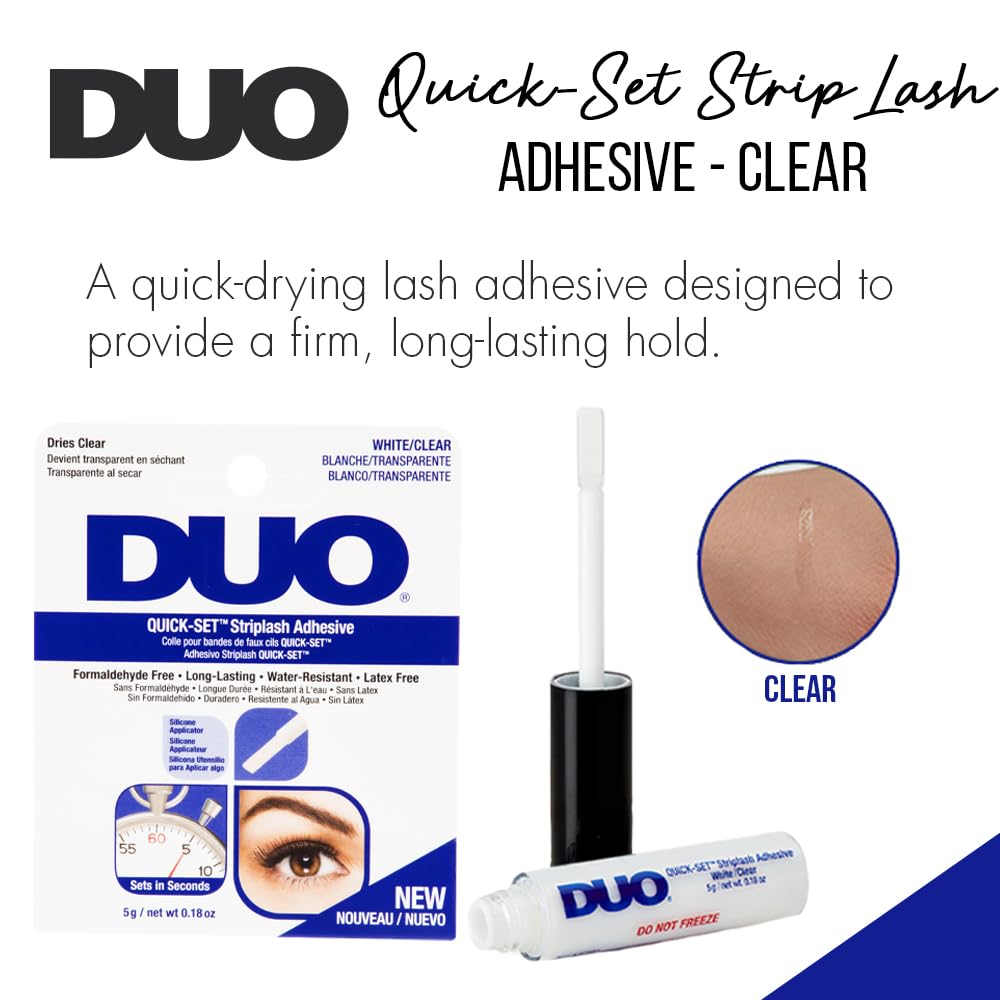 DUO Quick-Set Strip Lash Adhesive – White/Clear, 0.18 Oz. Product 