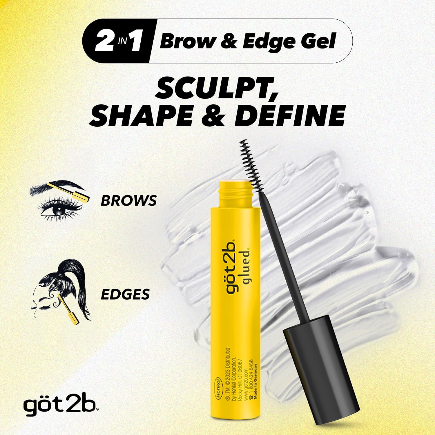 Got2b Glued Brow &amp; Edge Gel, 0.54 Oz. Brows and Edges