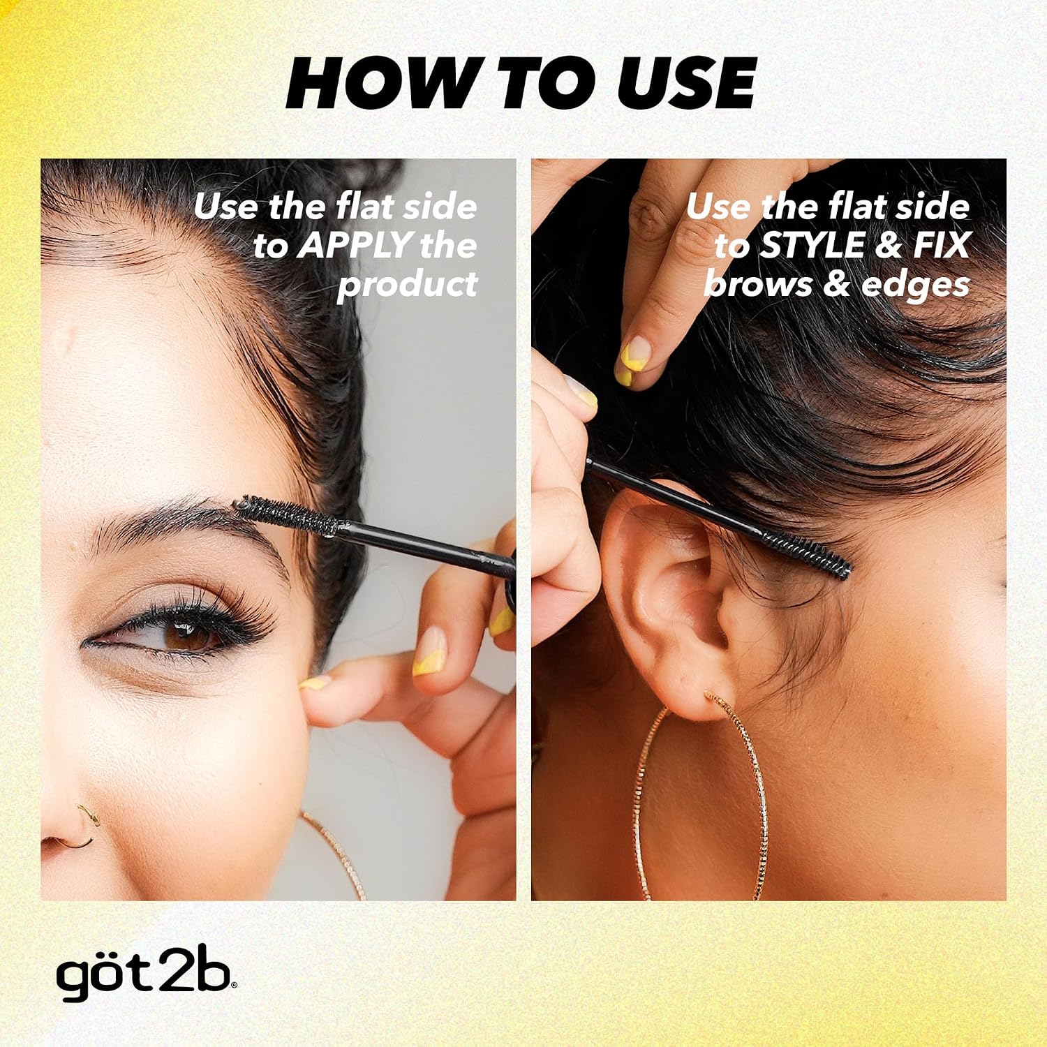 Got2b Glued Brow &amp; Edge Gel, 0.54 Oz. How To Use