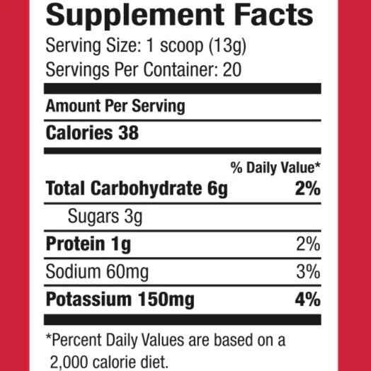 Carborocket RRED - FKA Rocket Red, 260 Grams Suplement Facts