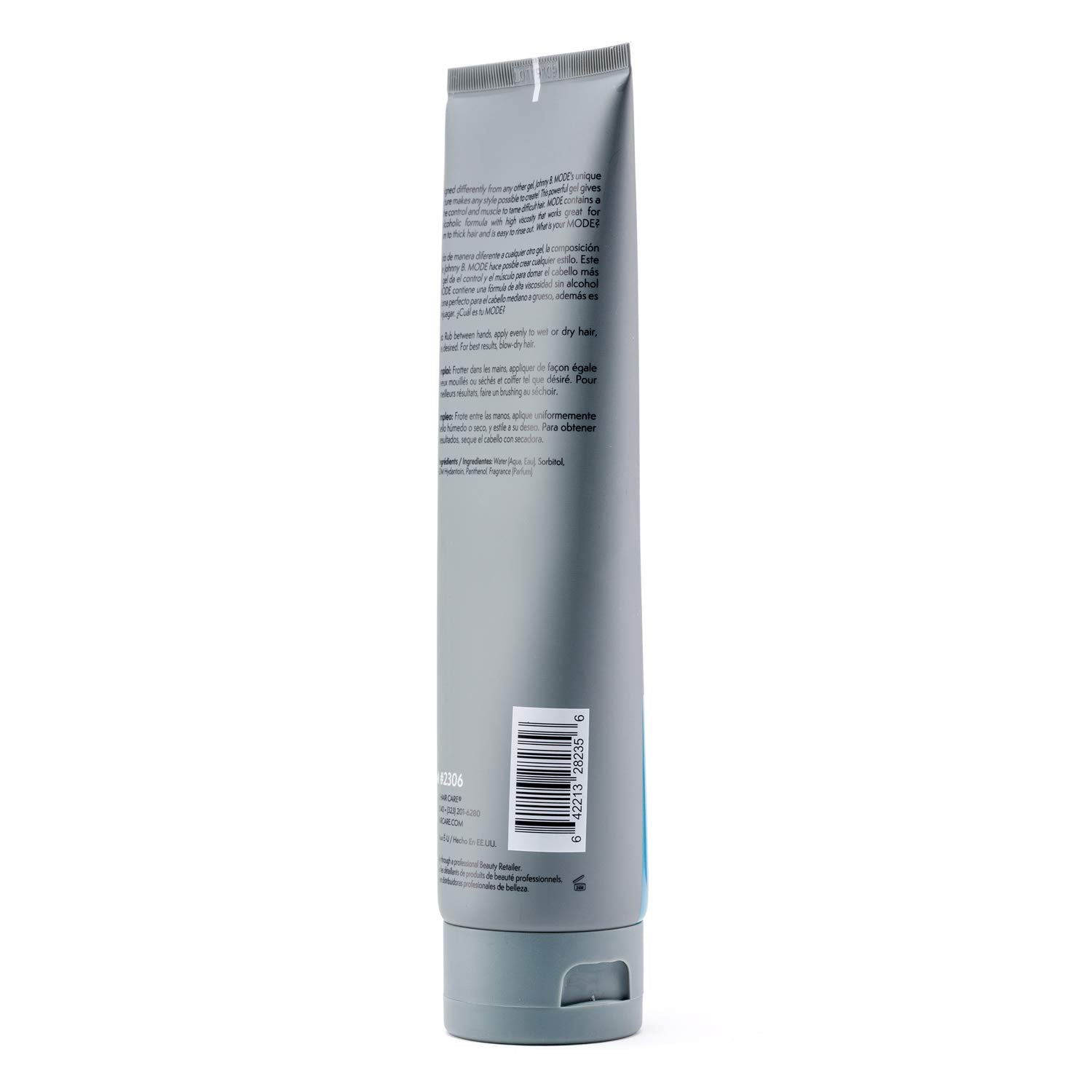 Johnny B Styling Gel Mode, 6.7 Oz. Side Packaging