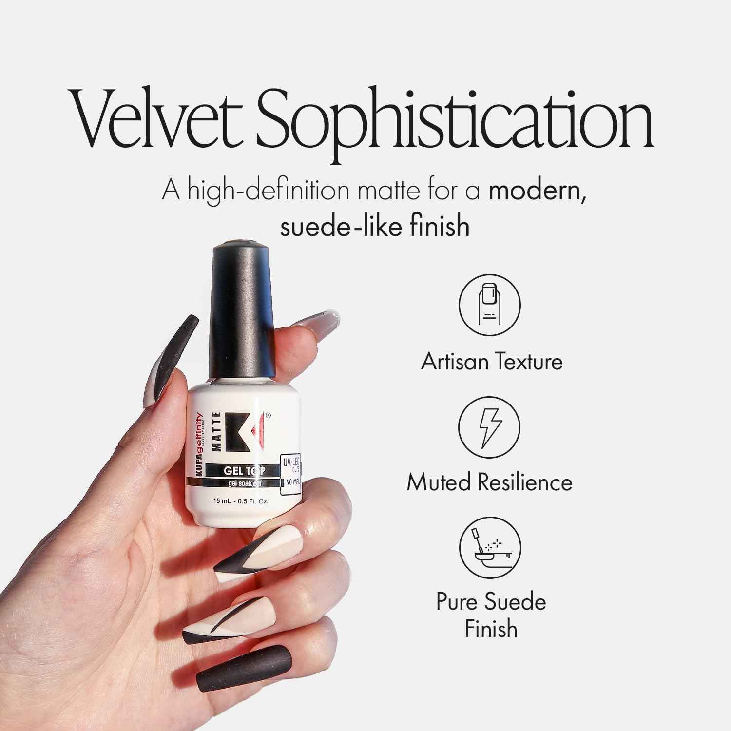 KUPA GelFinity Top Coat Matte Finish , 0.5 Fl. Oz.
