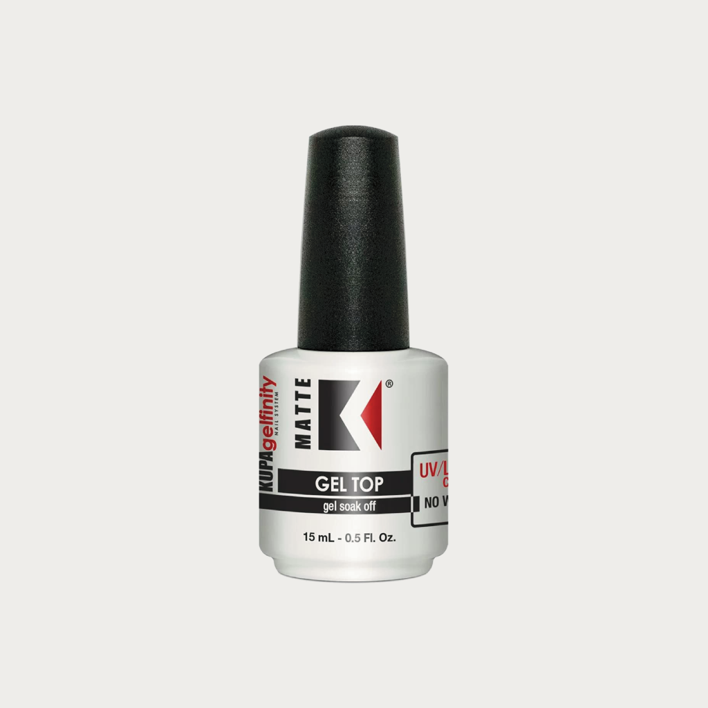 KUPA GelFinity Top Coat Matte Finish No Wipe Soak Off Gel, 0.5 Fl. Oz.