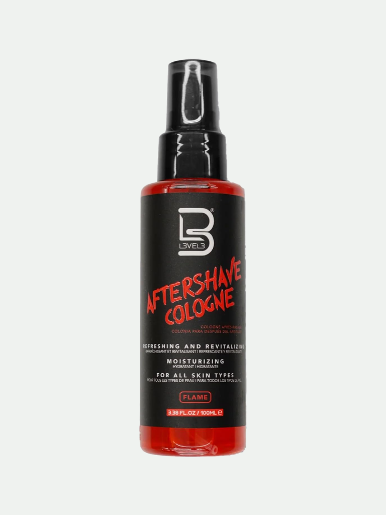 L3VEL3 Aftershave Cologne Flame, 3.38 Oz. Red