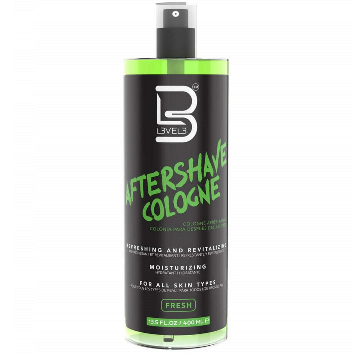 L3VEL3 Aftershave Cologne Fresh Green, 13.5 Oz.