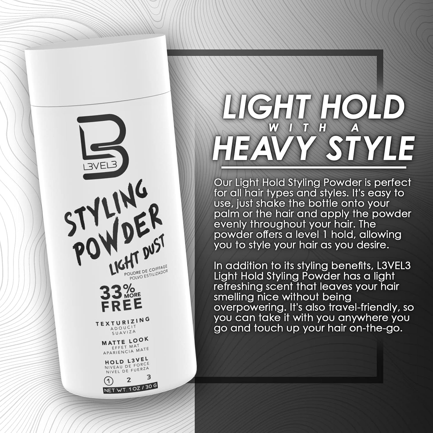 L3VEL3 Styling Powder Dust Light, 1 Oz.