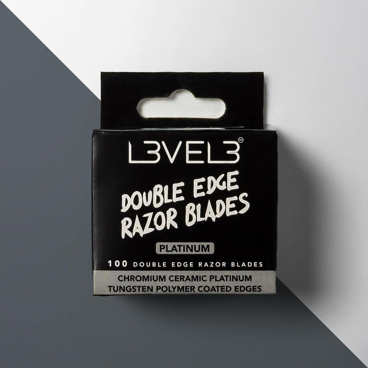 L3VEL3 Platinum Double-Edge Razor Blades – 100 Count Packaging