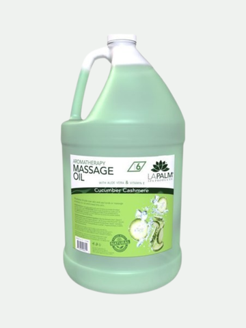 La Palm Aromatherapy Massage Oil Cucumber Cashmere, 1 Gallon