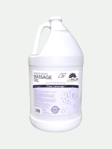 La Palm Aromatherapy Massage Oil Clear Lavender, 1 Gallon