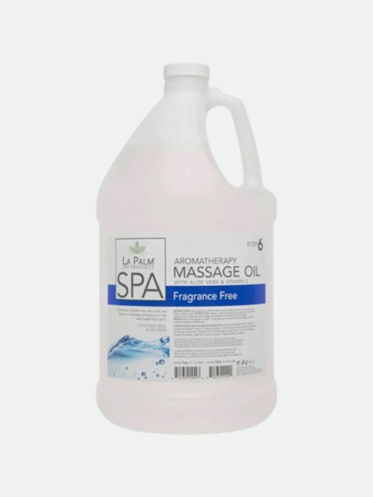 La Palm Aromatherapy Massage Oil Fragrance Free, 1 Gallon