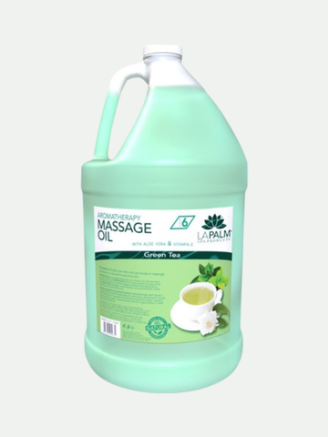 La Palm Aromatherapy Massage Oil Green Tea, 1 Gallon