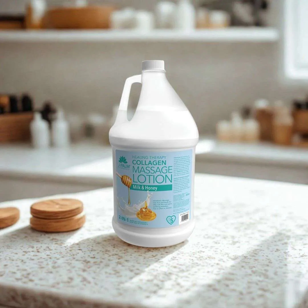 La Palm Massage Lotion Milk and Honey, 1 Gallon