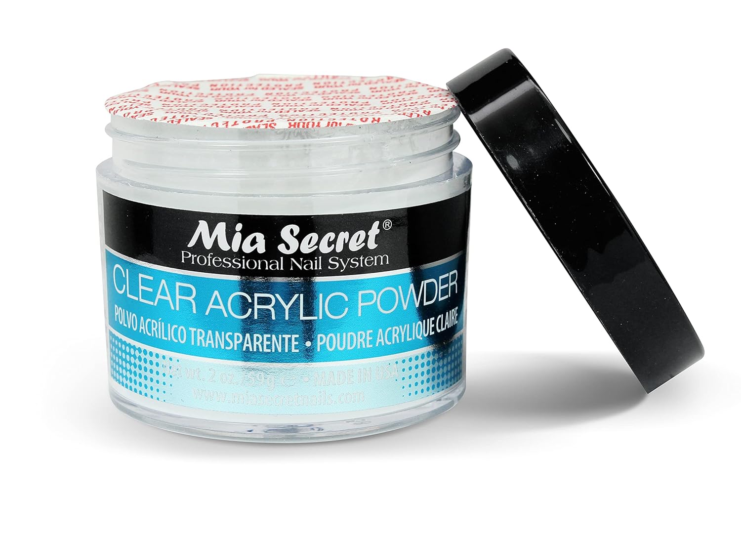 Mia Secret Clear Acrylic Powder, 2 Oz. Packaging