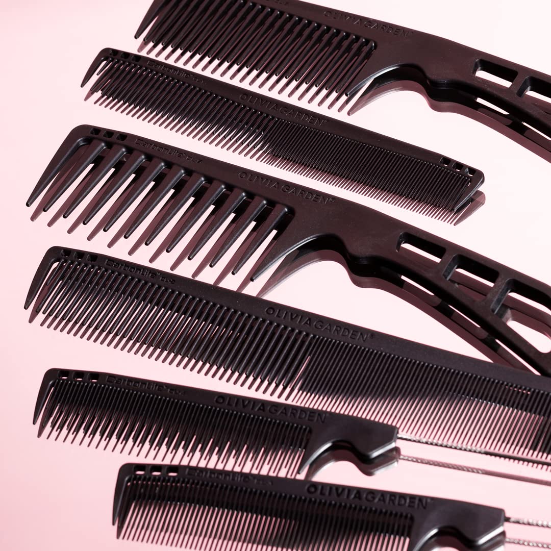 Olivia Garden CarbonLite Metal Tail Teasing Comb