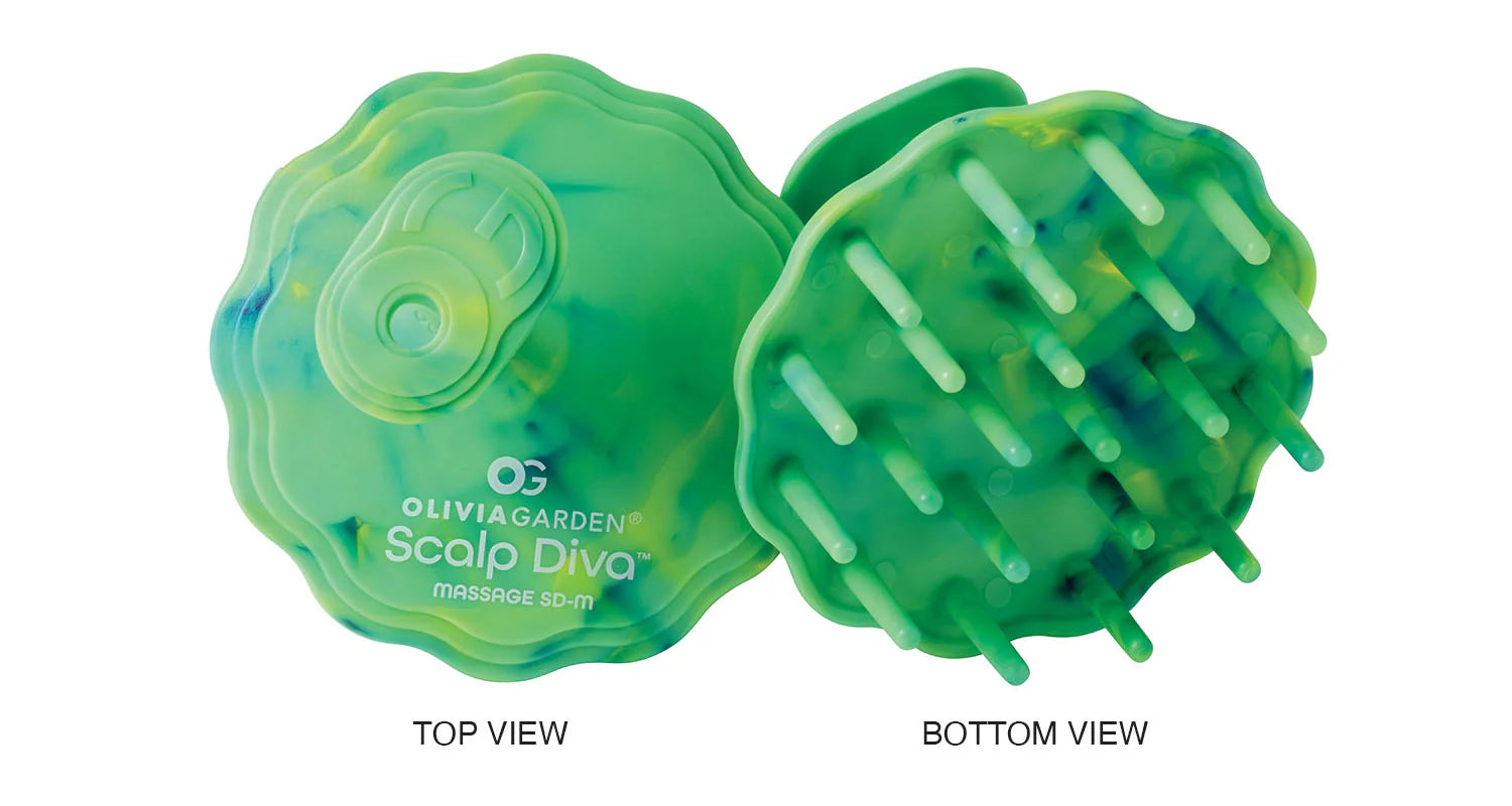 Olivia Garden Scalp Diva Brush - 3 Pack Green