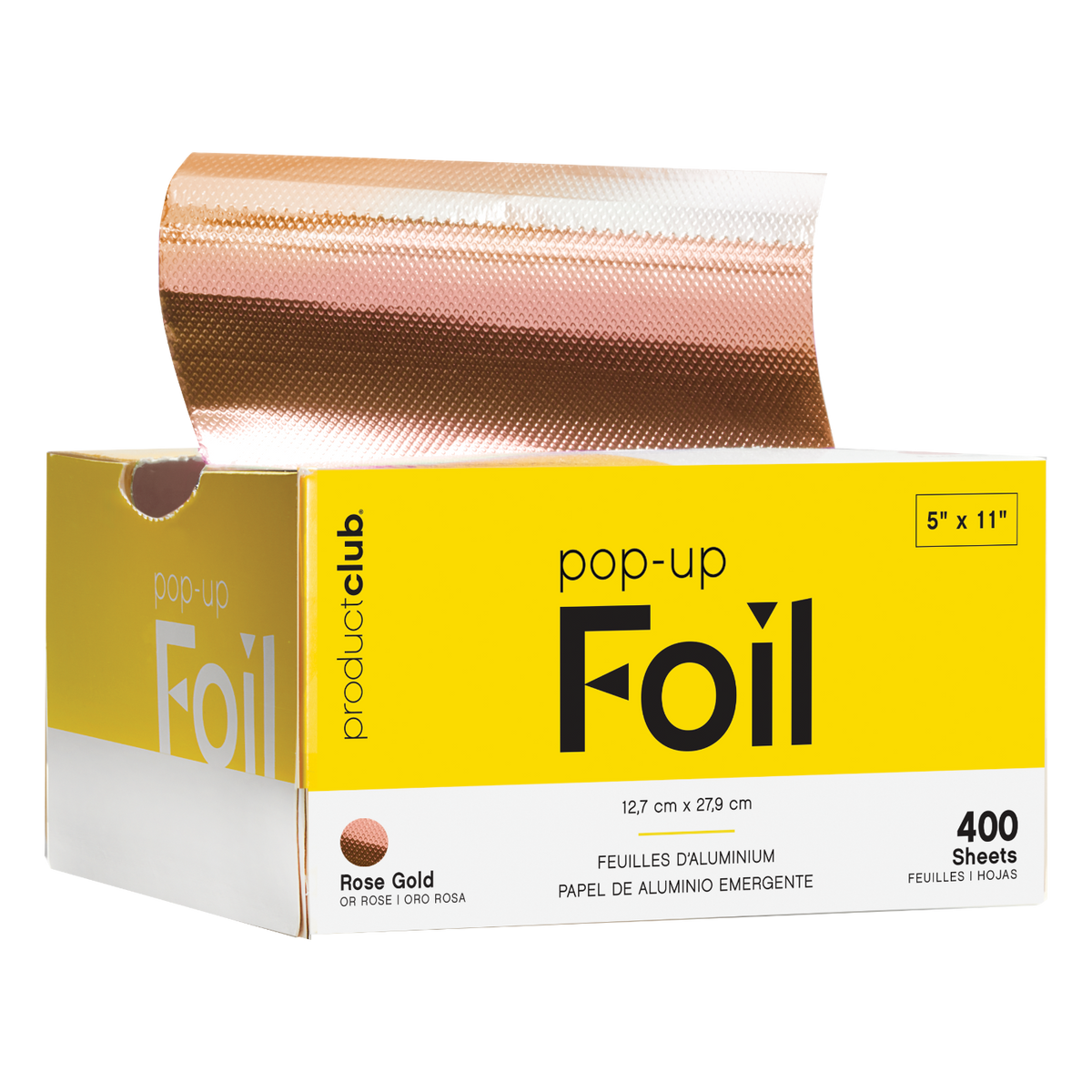 Product Club 5" x 11" Pop-Up Foil - 400 ct. Rose Gold Side View