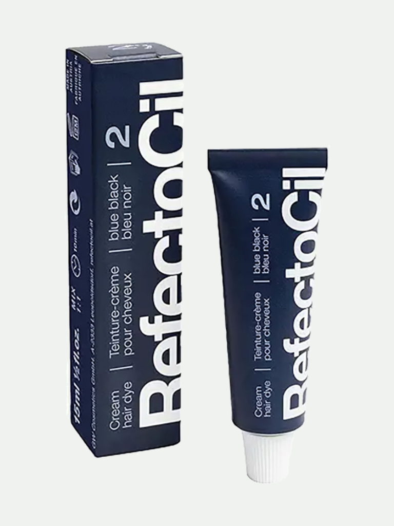 RefectoCil Professional Brow &amp; Lash Tint Blue Black #2, 0.5 Oz