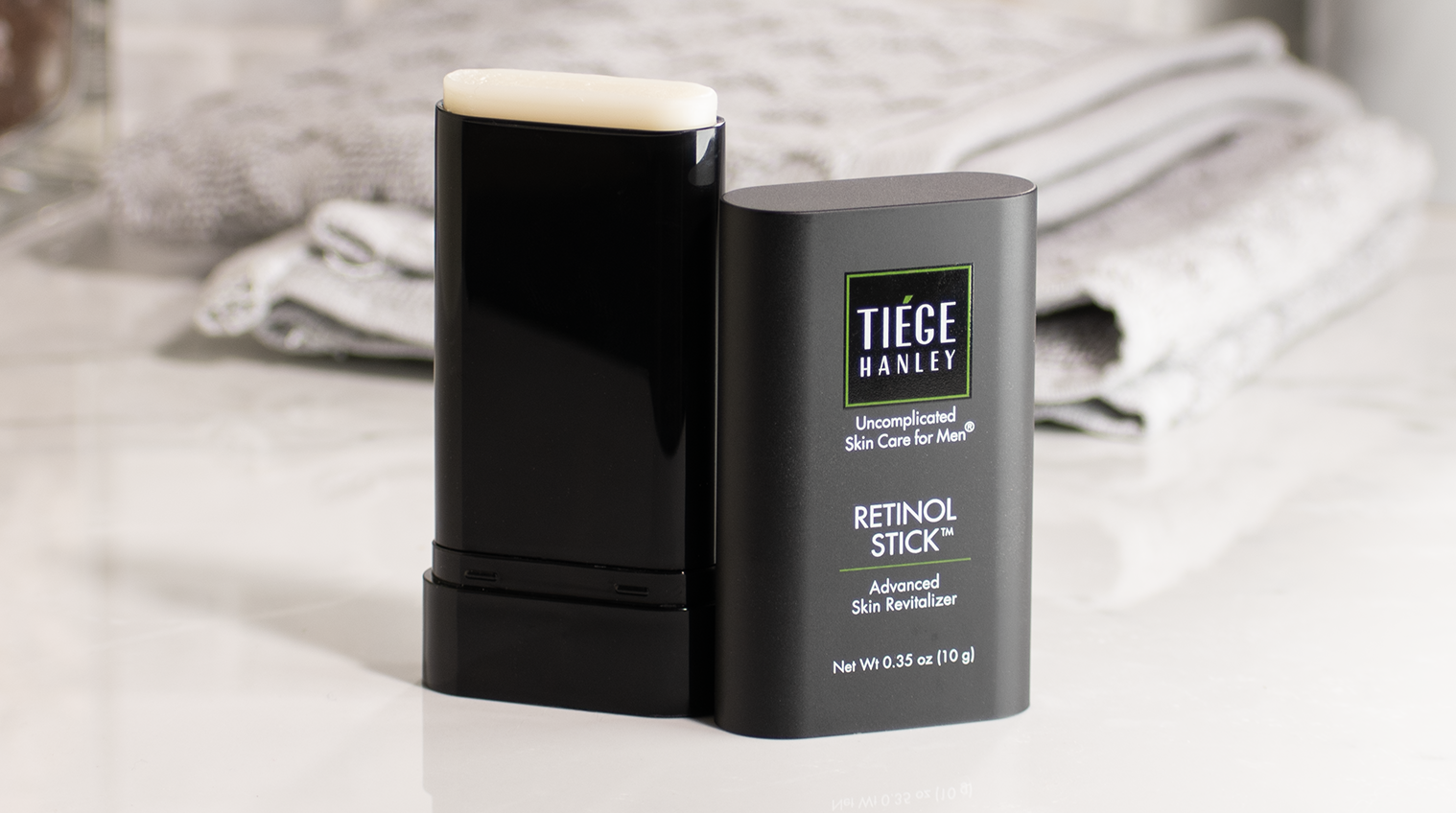 Tiege Hanley Anti-Aging Retinol Stick for Men, 0.35 Oz. Packaging