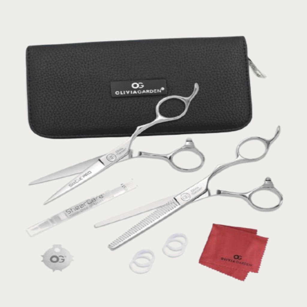 Olivia Garden SilkCut Pro Barber Shear & Thinner Set