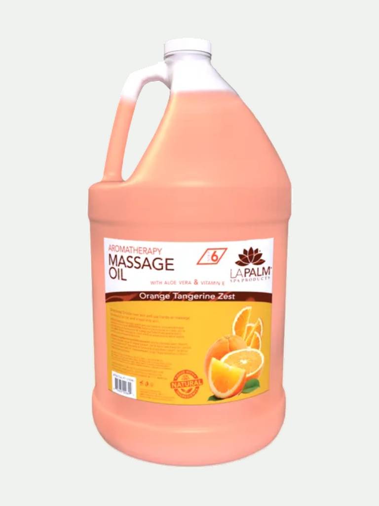 La Palm Aromatherapy Massage Oil Orange Tangerine Zest, 1 Gallon