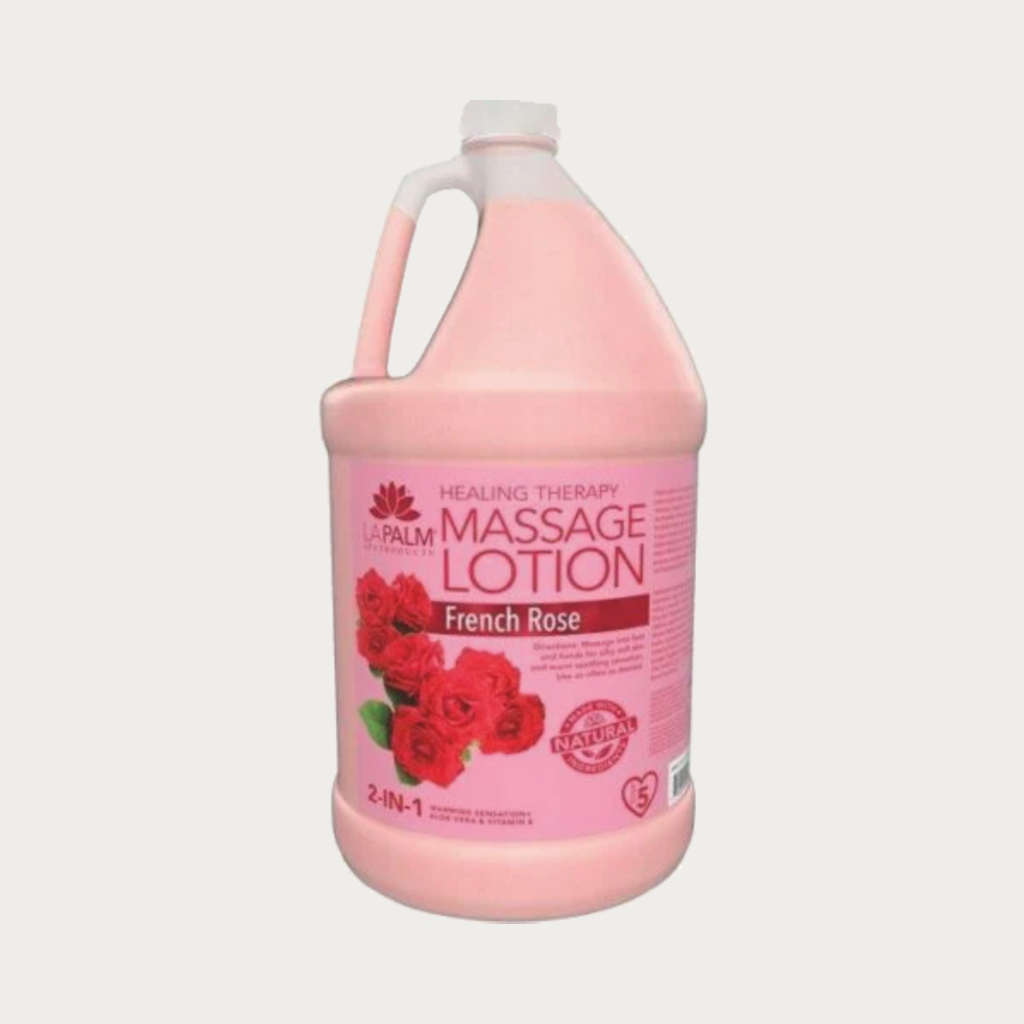 La Palm Healing Therapy Massage Lotion French Rose, 1 Gallon