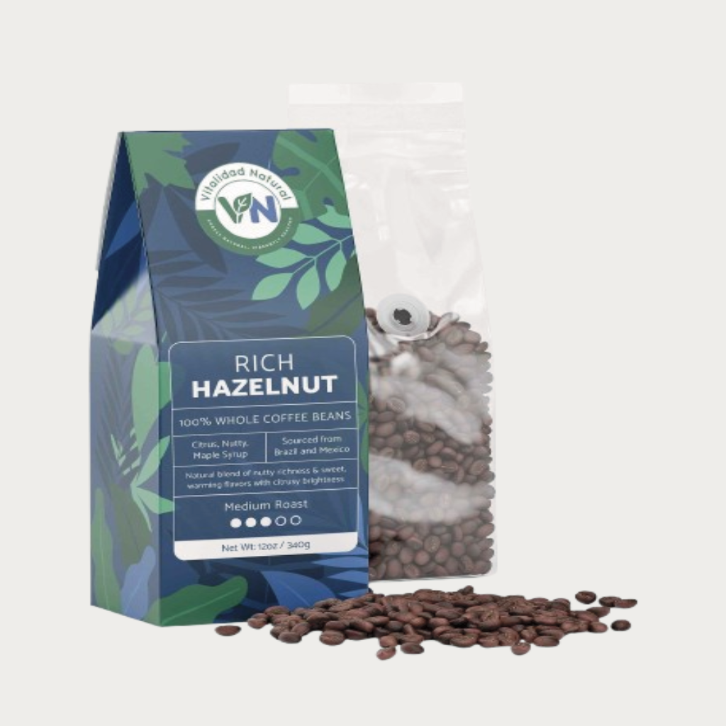 Vitalidad Natural Rich Hazelnut Coffee (Medium Roast) 12 Oz. 